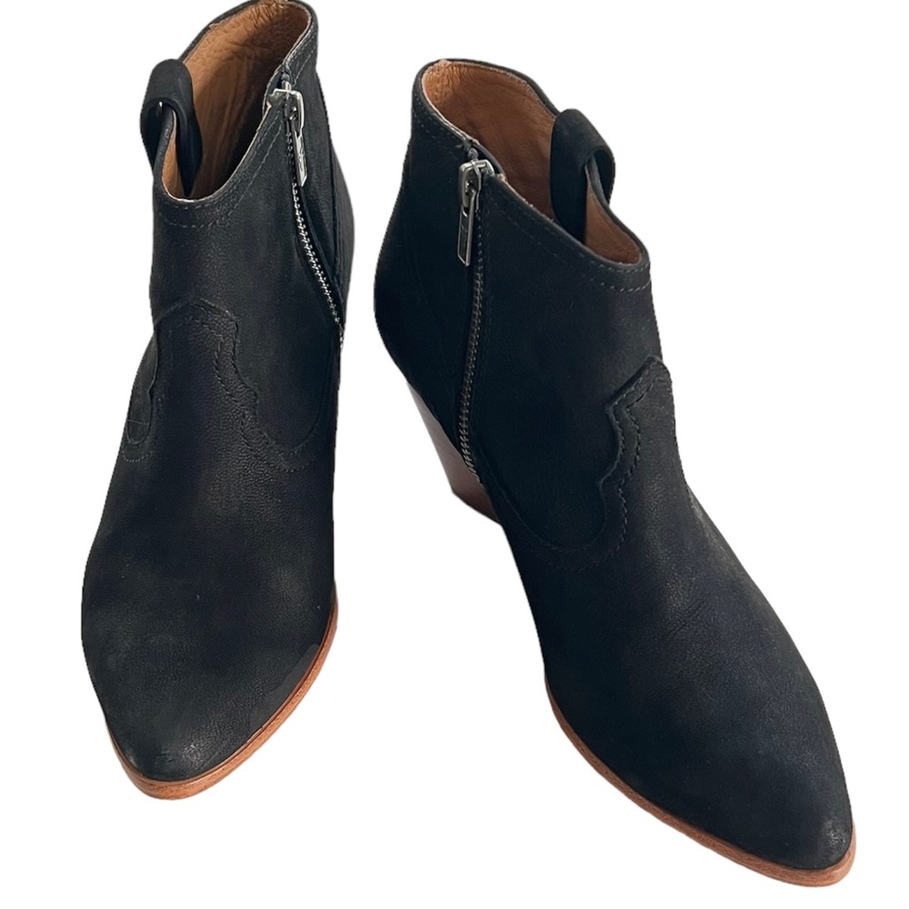 Frye Suede Leather Point Toe Ankle Boots Size 6.5